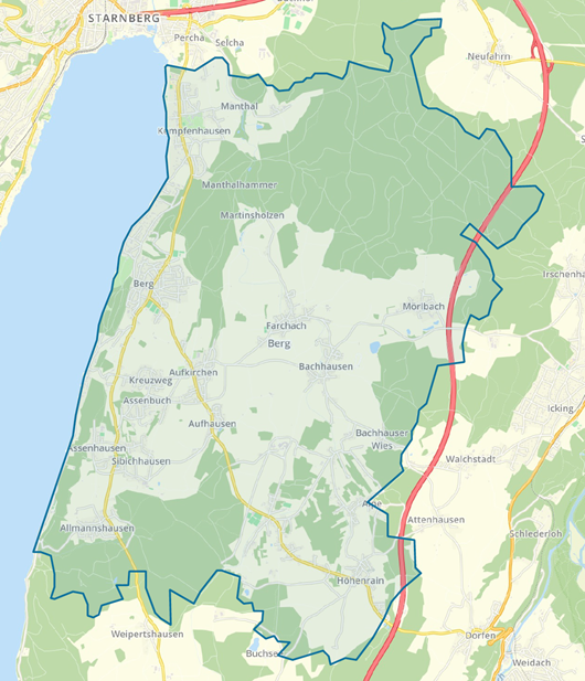 Gemeinde Berg - Karte